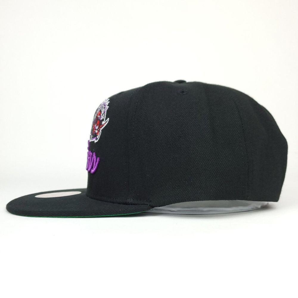 Toronto Raptors Mitchell & Ness NBA Snapback Hat Cap Script 3D Logo Black NWT - Picture 6 of 8